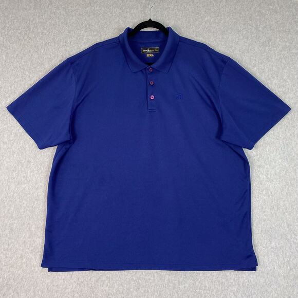 Loudmouth Golf Shirt Mens XXL Blue Polo 2XL Embroidered Spell Out - Picture 2 of 7